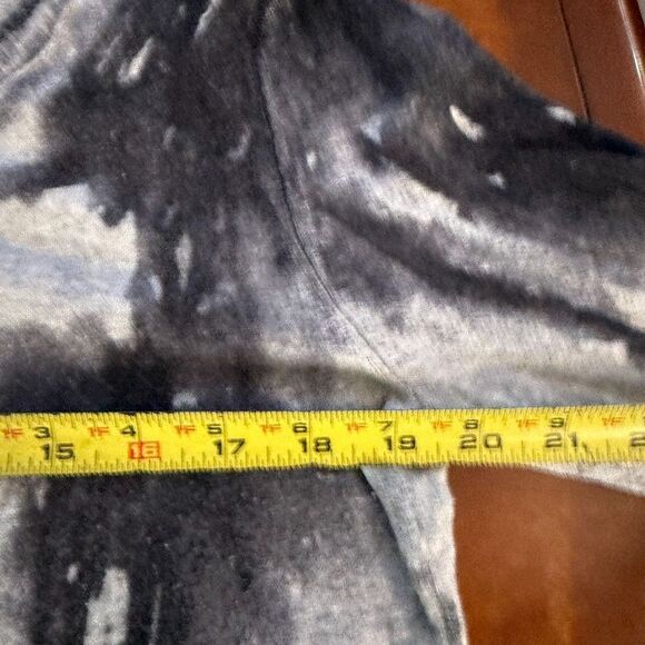 Simply Vera Vera Wang Cardigan Sweater Mesh Bottom Black Grey Multi Petite L - Picture 8 of 11